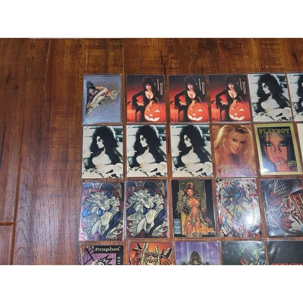 Lot of (46) Non-Sport Trading Promo Cards - Comics, Elvira, Fantasy & Adult Art
